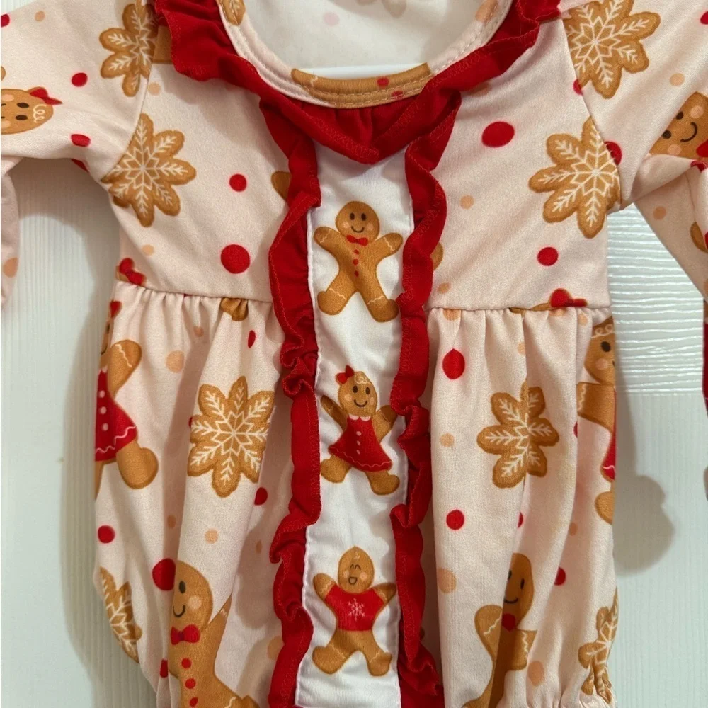 Boutique Gingerbread Man Romper
